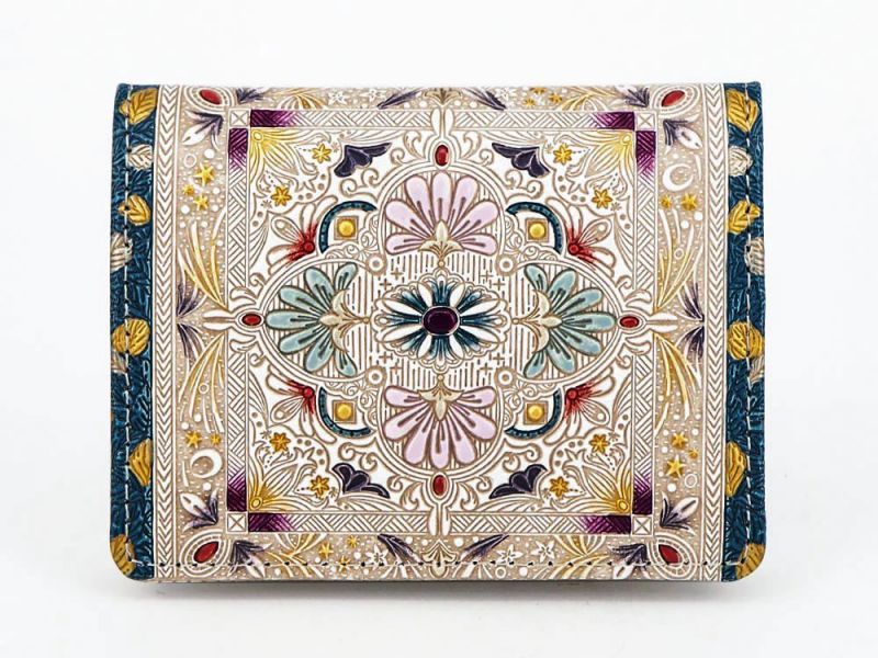 Golden Tapestry Square Coin Purse