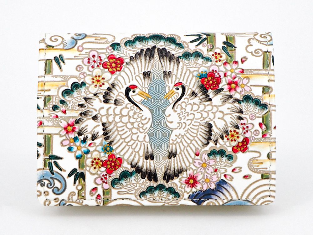 Facing Cranes Square Coin Purse