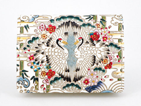Facing Cranes Square Coin Purse
