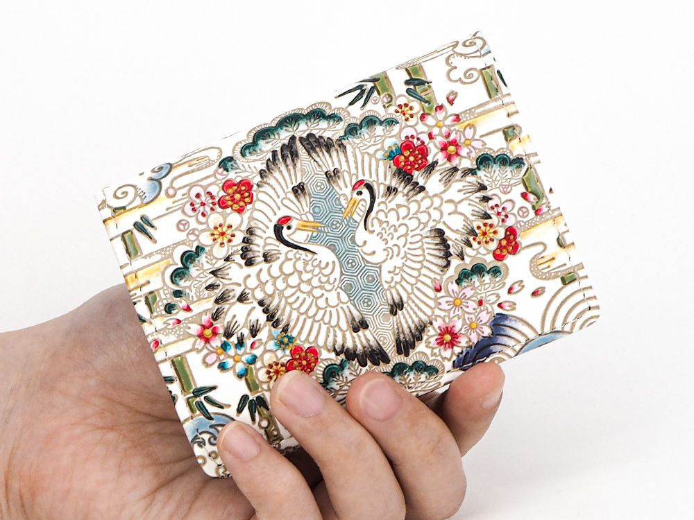 Facing Cranes Square Coin Purse
