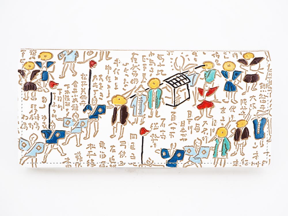 Daimyo Procession with Kanji Long Wallet