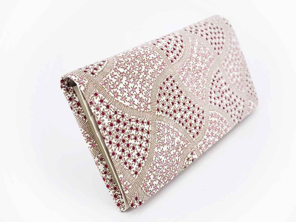 CHIRIMEN Fabric (Pink) Long Wallet