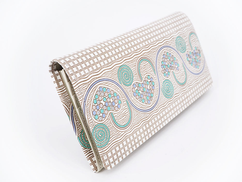 Silver Hearts (Mint Green) Long Wallet