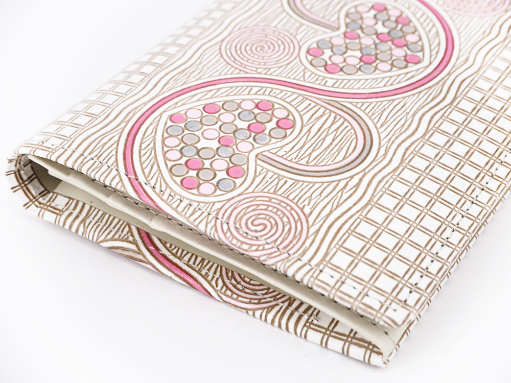 Silver Hearts (Mocha Pink) Long Wallet