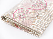 Silver Hearts (Mocha Pink) Long Wallet