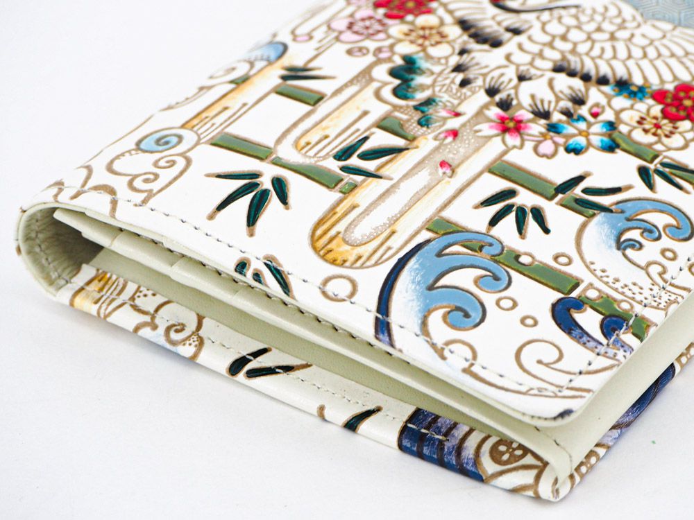 Facing Cranes Long Wallet