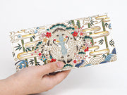 Facing Cranes Long Wallet