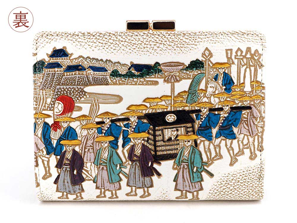 Daimyo Procession GAMASATSU Square Billfold with Clasp