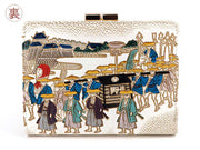 Daimyo Procession GAMASATSU Square Billfold with Clasp