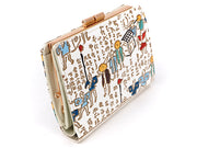 Daimyo Procession with Kanji GAMASATSU Square Billfold with Clasp