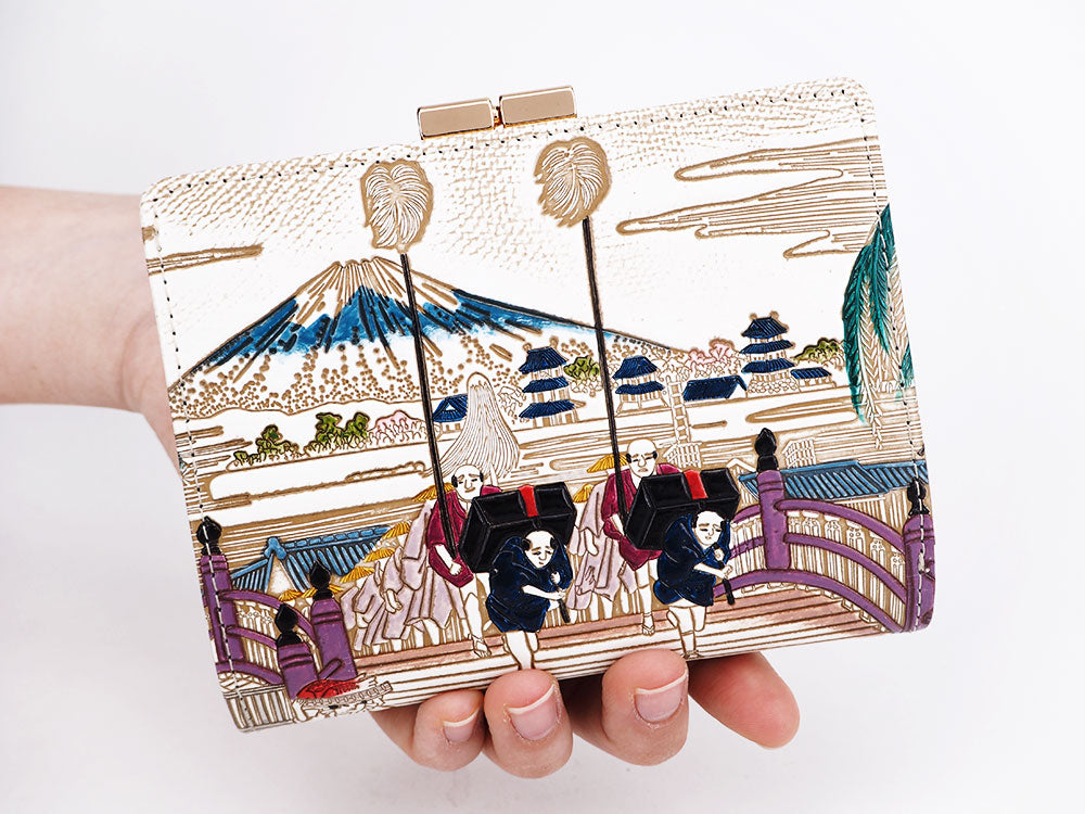 NIHONBASHI GAMASATSU Square Billfold with Clasp