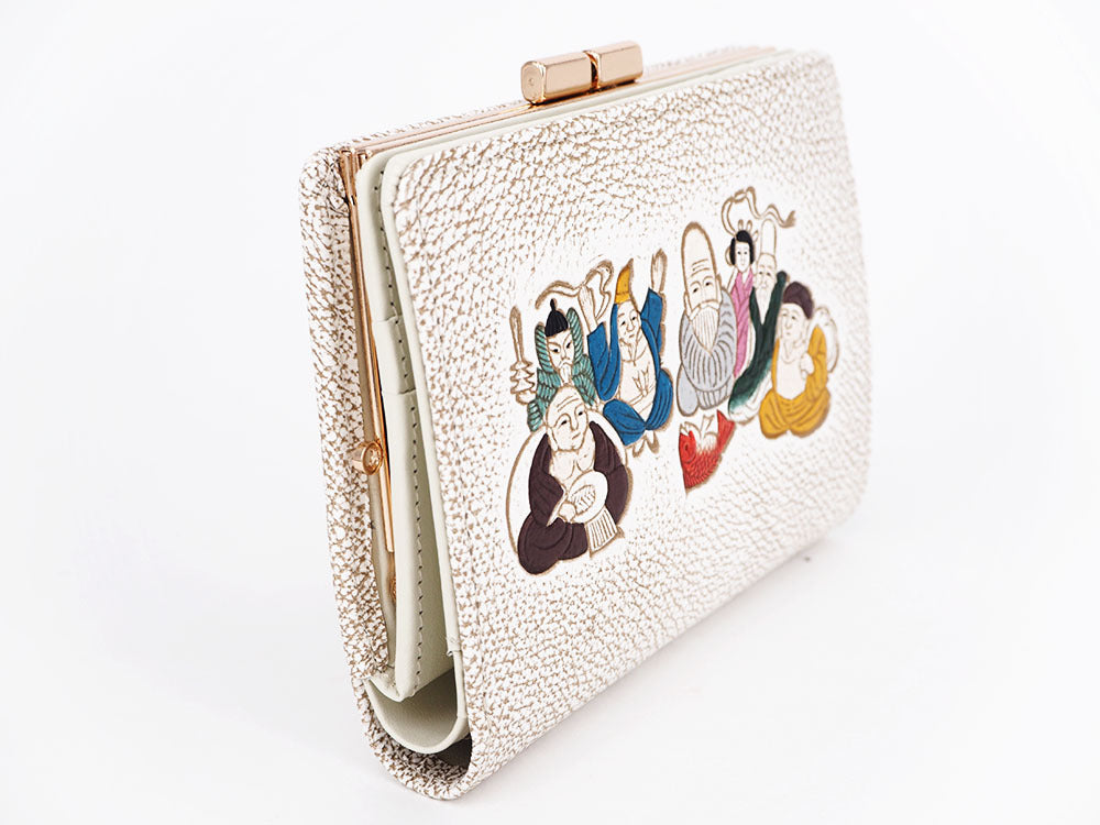 SHICHIFUKUJIN - Seven Lucky Gods GAMASATSU Square Billfold with Clasp