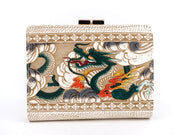 Dragon (Green) GAMASATSU Square Billfold with Clasp