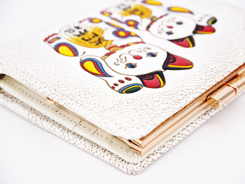 MANEKINEKO - Lucky Cat GAMASATSU Square Billfold with Clasp
