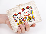 MANEKINEKO - Lucky Cat GAMASATSU Square Billfold with Clasp