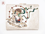 FUJIN RAIJIN - Gods of Wind and Thunder GAMASATSU Square Billfold with Clasp