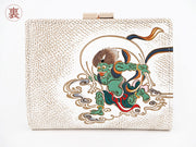 FUJIN RAIJIN - Gods of Wind and Thunder GAMASATSU Square Billfold with Clasp