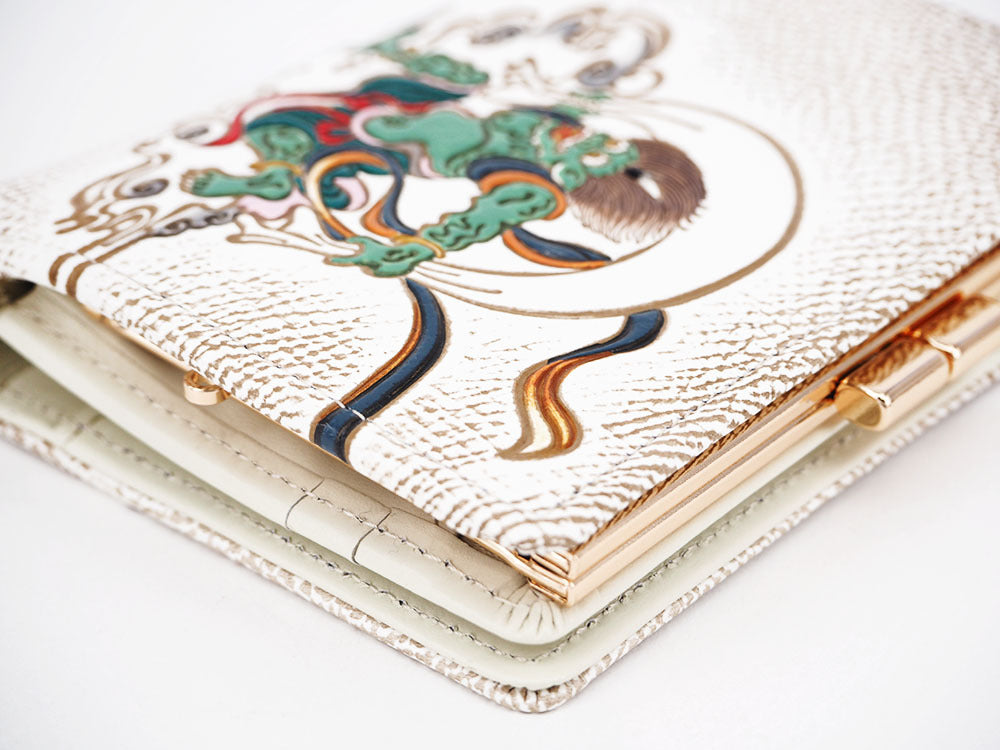 FUJIN RAIJIN - Gods of Wind and Thunder GAMASATSU Square Billfold with Clasp