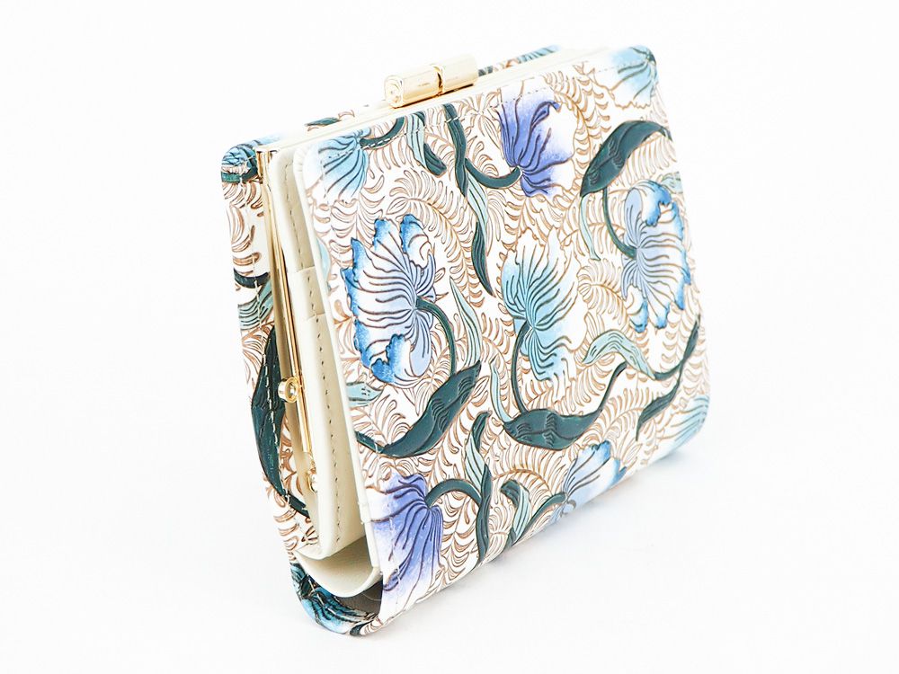 North Garden (Turquoise) GAMASATSU Square Billfold with Clasp