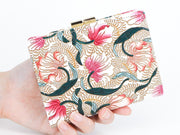 North Garden (Coral) GAMASATSU Square Billfold with Clasp