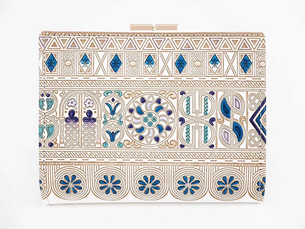 Apollo (Blue) GAMASATSU Square Billfold with Clasp