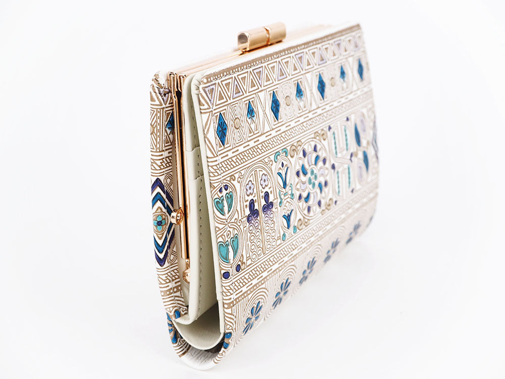 Apollo (Blue) GAMASATSU Square Billfold with Clasp