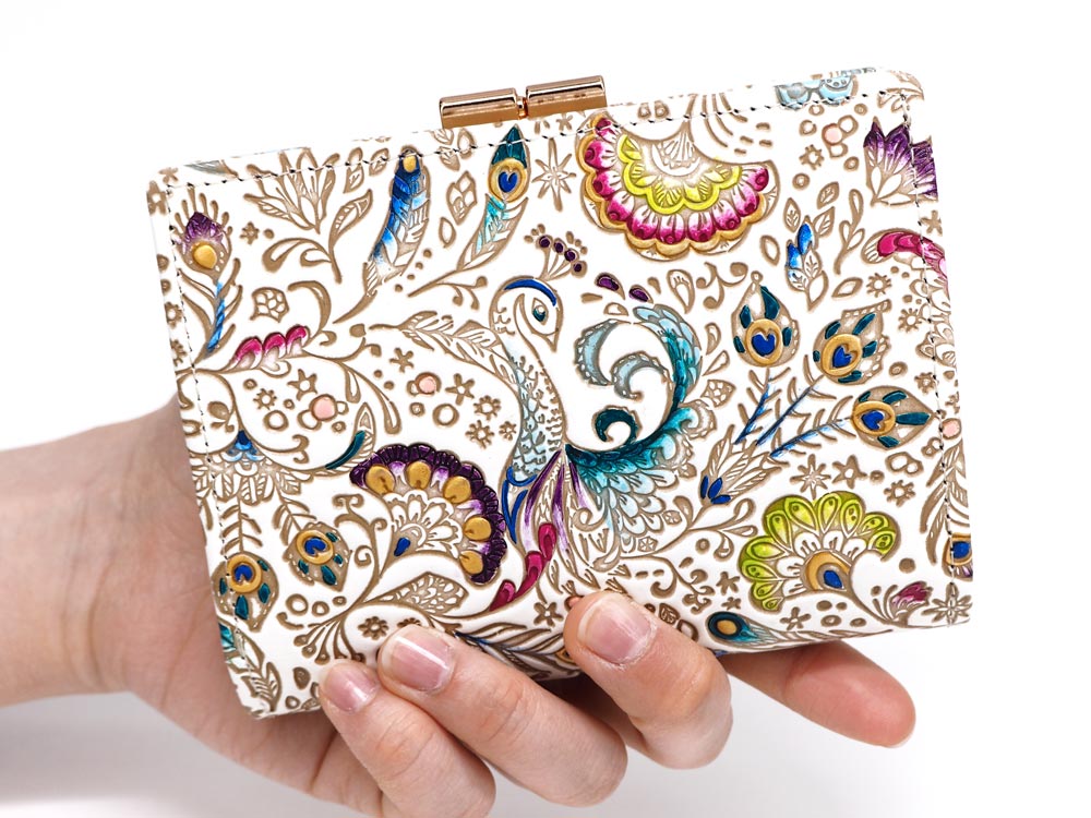 Peacock GAMASATSU Square Billfold With Clasp