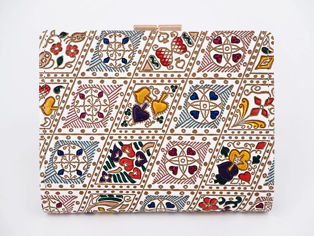 Playing Cards (Alice in Wonderland) GAMASATSU Square Billfold with Clasp