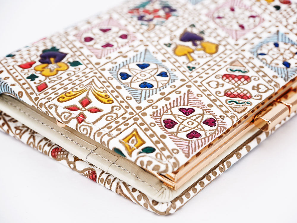 Playing Cards (Alice in Wonderland) GAMASATSU Square Billfold with Clasp