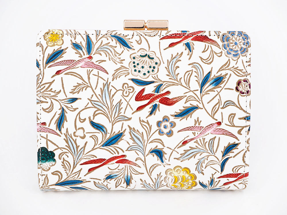 Geese (Red) GAMASATSU Square Billfold with Clasp