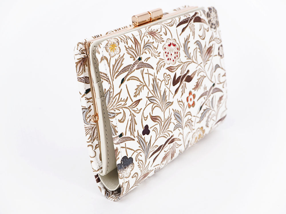 Geese (Brown) GAMASATSU Square Billfold with Clasp