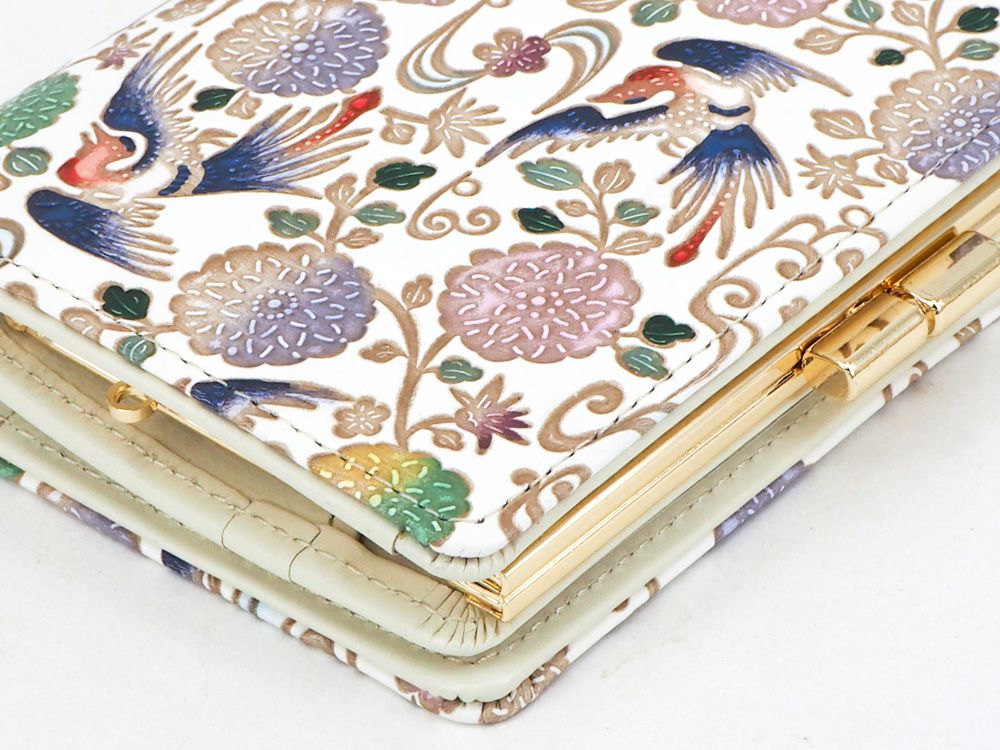 KACHO - Birds and Flowers GAMASATSU Square Billfold with Clasp