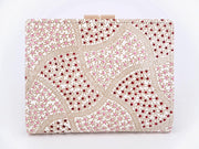 CHIRIMEN Fabric (Pink) GAMASATSU Square Billfold with Clasp