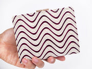 YOKONAMI Waves (Wine) GAMASATSU Square Billfold with Clasp