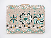 KINSHA - Persia Tiles (Green) GAMASATSU Square Billfold with Clasp
