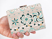 KINSHA - Persia Tiles (Green) GAMASATSU Square Billfold with Clasp