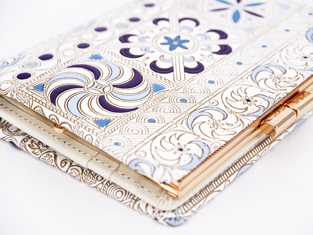 KINSHA - Persia Tiles (Purple) GAMASATSU Square Billfold with Clasp