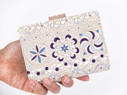 KINSHA - Persia Tiles (Purple) GAMASATSU Square Billfold with Clasp