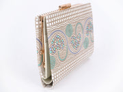 Silver Hearts (Mint Green) GAMASATSU Square Billfold with Clasp