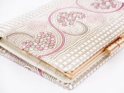 Silver Hearts (Mocha Pink) GAMASATSU Square Billfold with Clasp