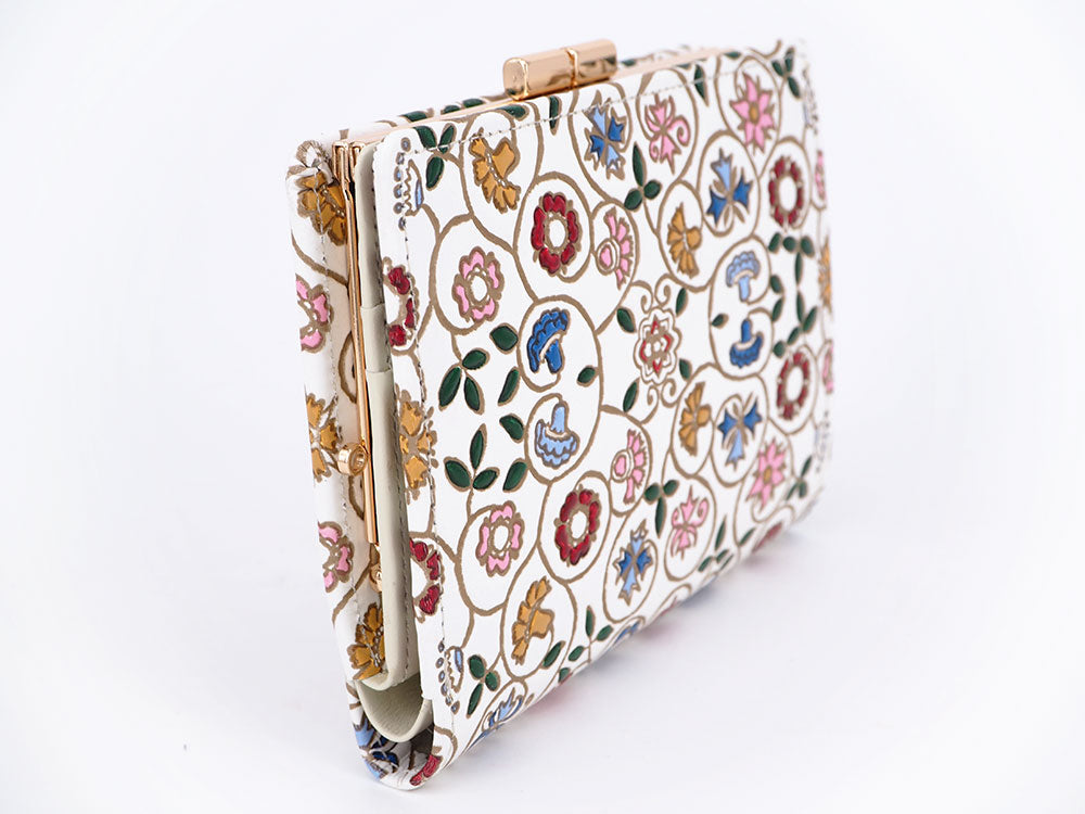KOBANA - Tiny Flowers GAMASATSU Square Billfold with Clasp