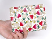 Strawberries GAMASATSU Square Billfold with Clasp