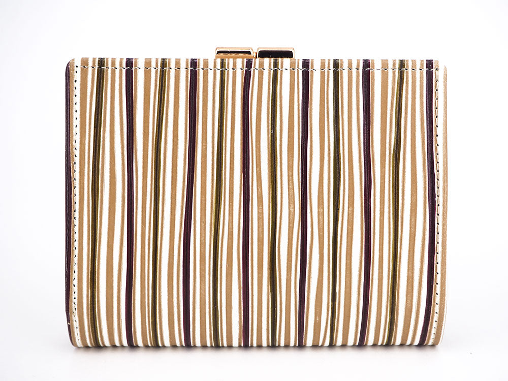 YATARAJIMA - Vertical Stripes GAMASATSU Square Billfold with Clasp