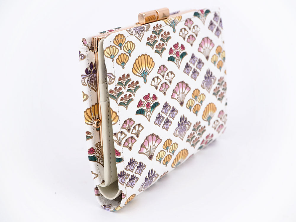 HANAOGI - Flower Fans GAMASATSU Square Billfold with Clasp
