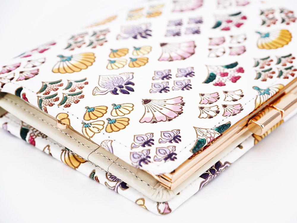HANAOGI - Flower Fans GAMASATSU Square Billfold with Clasp
