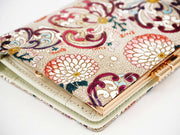 RANGIKU - Firework Chrysanthemums (Wine&Pink) GAMASATSU Square Billfold with Clasp