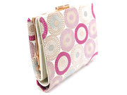 Umbrella Chrysanthemums (Peach Blossom) GAMASATSU Square Billfold with Clasp