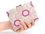 Umbrella Chrysanthemums (Peach Blossom) GAMASATSU Square Billfold with Clasp