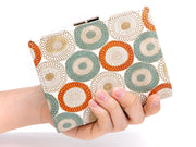 Umbrella Chrysanthemums (Spring Grass) GAMASATSU Square Billfold with Clasp
