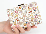 KINKARAKOBANA - Small Golden Flowers GAMASATSU Square Billfold with Clasp